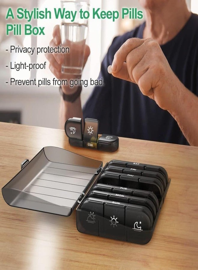 KPS 7 Days Pill Organizer | 3 Times A Day Medicine Organizer Case | Portable Pocket Size Tablet Container | Vitamin Holder | Pill Dispenser | Medicine Reminder Box (Pack of 1,Multicolor) - Image 4